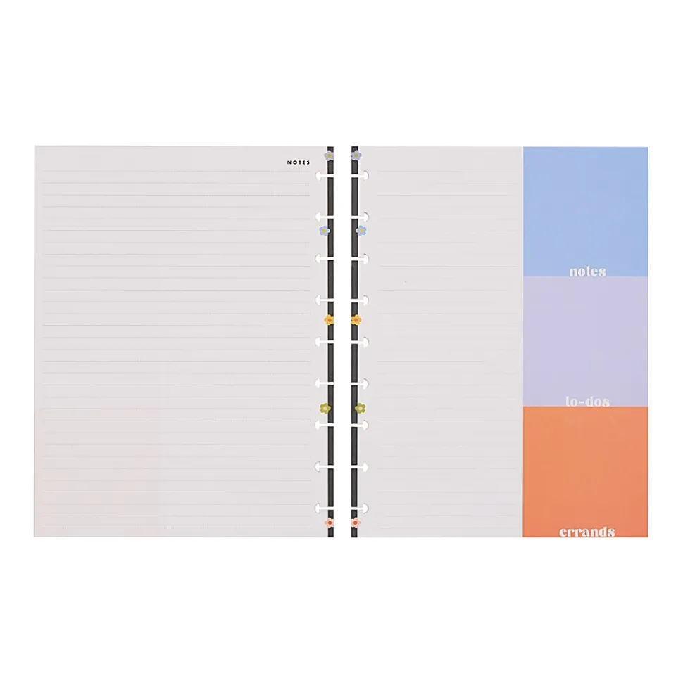 Happy Planner Dotted Lined Classic Filler Paper, Bright Energy, 7" x 9-1/4”, Total Qty 40 Sheets