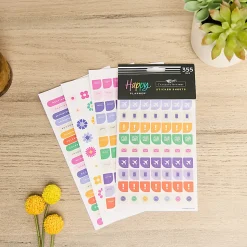 Happy Planner Flower Burst Stickers, Medium, 71 Stickers Per Sheet, Pack Of 5 Sheets