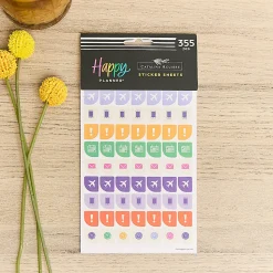 Happy Planner Flower Burst Stickers, Medium, 71 Stickers Per Sheet, Pack Of 5 Sheets