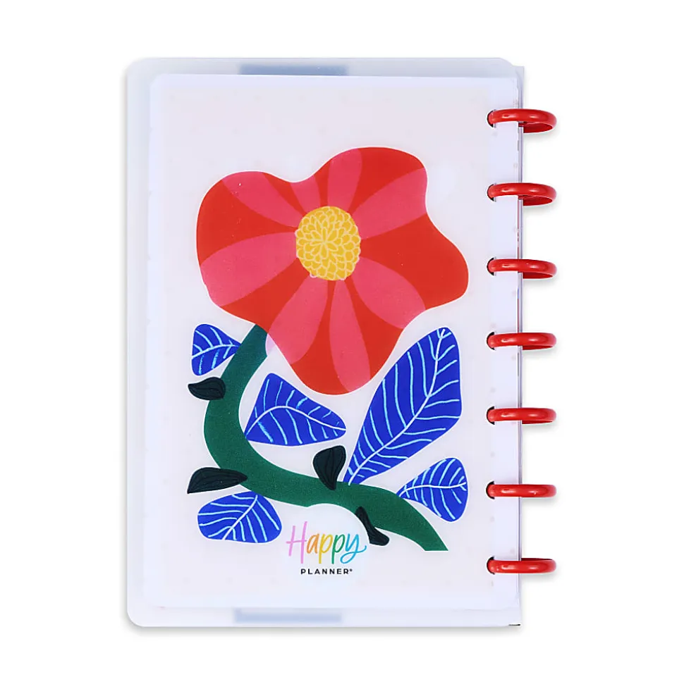 Happy Planner Mini Disc Bound Notebook, 4-5/8" x 7", Dotted Rule, 60 Sheets, Pop Of Joy