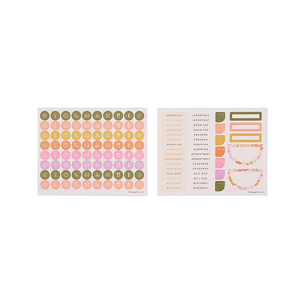 2026 Happy Planner 12-Month Desk Calendar, 12” x 17”, Sunlit Floral, January To December, CD00203002