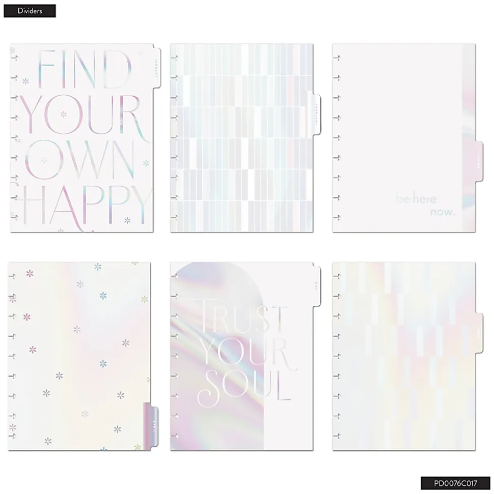 2026 Happy Planner Monthly/Weekly Classic Disc Bound Planner, 7" x 9-1/4", Opal Aura, January To December, PD0076C014