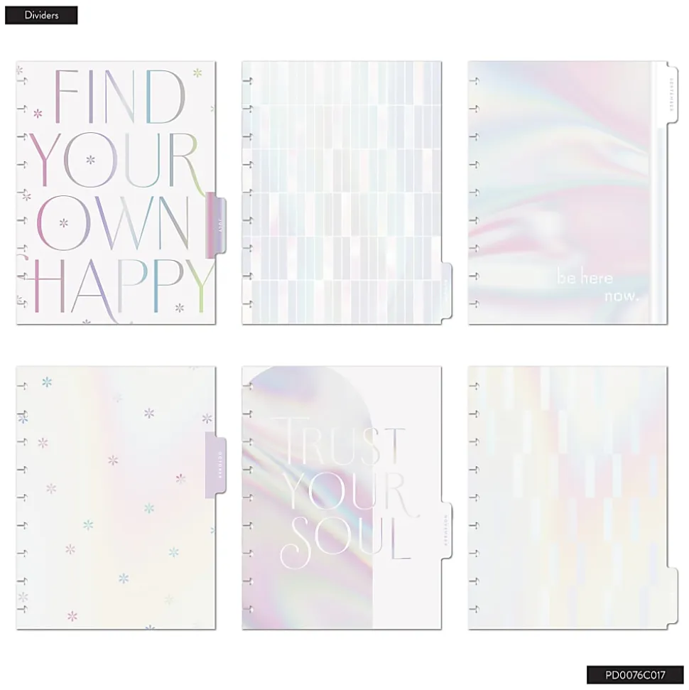 2026 Happy Planner Monthly/Weekly Classic Disc Bound Planner, 7" x 9-1/4", Opal Aura, January To December, PD0076C014