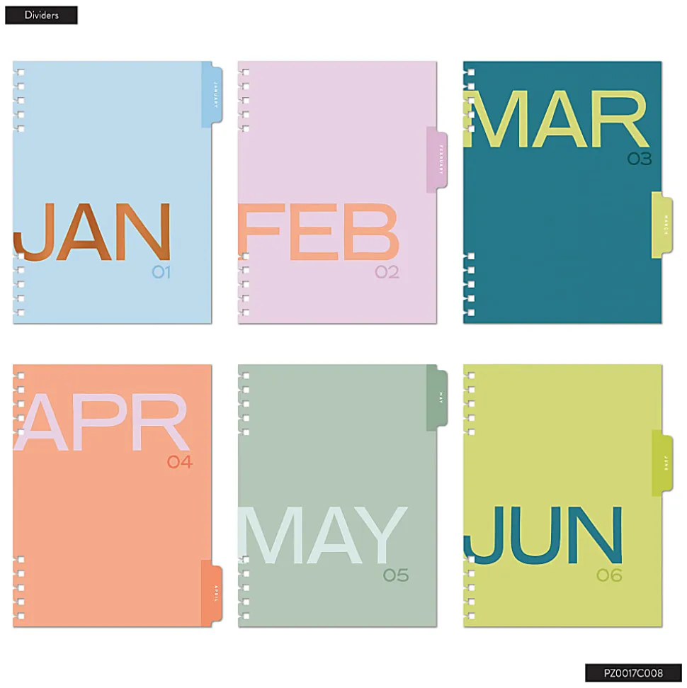 2026 Happy Planner Monthly/Weekly Classic Customizable Twin Loop Planner, 7" x 9-1/4", Minimal Months, January To December, PZ0017C008