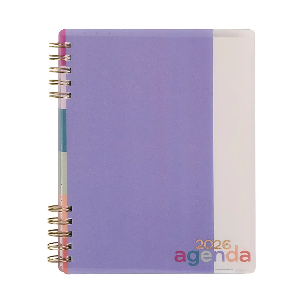 2026 Happy Planner Monthly/Weekly Classic Customizable Twin Loop Planner, 7" x 9-1/4", Minimal Months, January To December, PZ0017C008