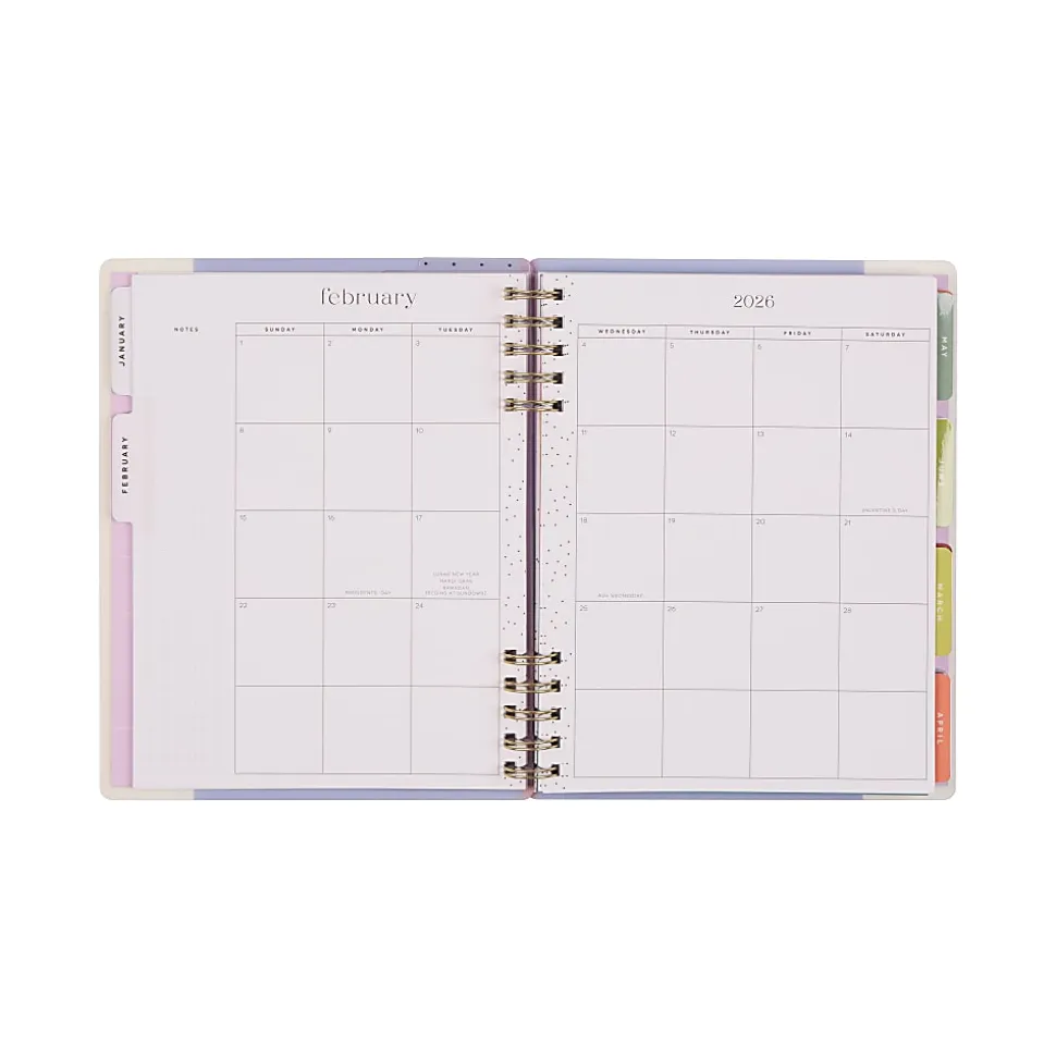 2026 Happy Planner Monthly/Weekly Classic Customizable Twin Loop Planner, 7" x 9-1/4", Minimal Months, January To December, PZ0017C008