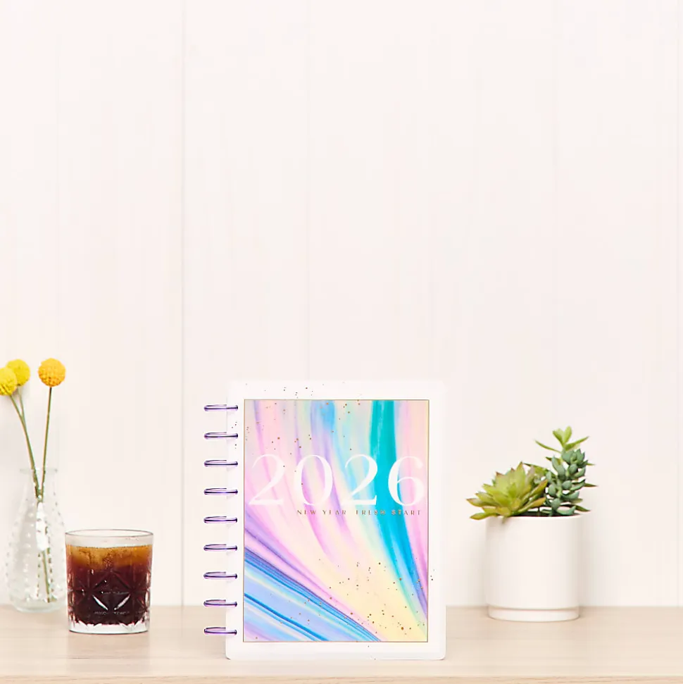 2026 Happy Planner Monthly/Weekly Classic Disc Bound Planner, 7" x 9-1/4", Fluid Fusion, January To December, PD0076C014