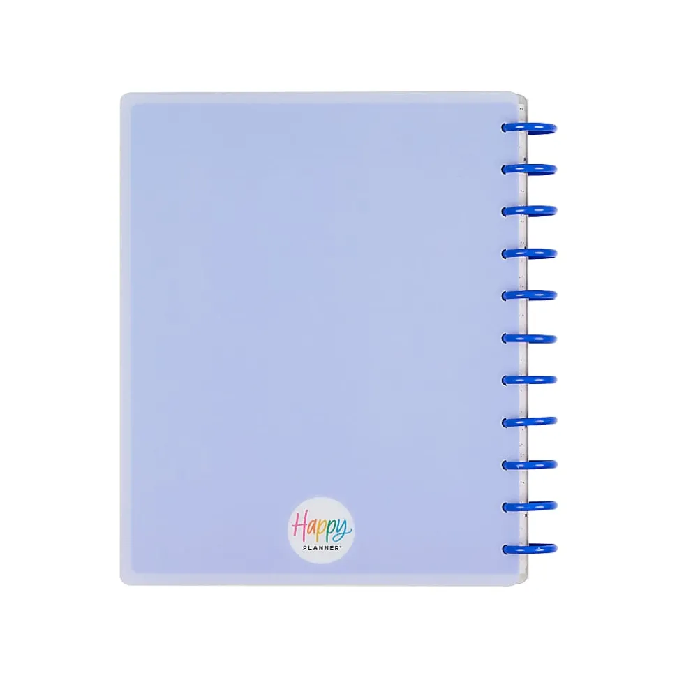 Happy Planner Monthly/Weekly Big Disc-Bound Academic Planner, 8-1/2" x 11", Cottage Blues, July 2026 to June 2027, Total Quantity 1