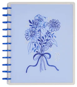 Happy Planner Monthly/Weekly Big Disc-Bound Academic Planner, 8-1/2" x 11", Cottage Blues, July 2026 to June 2027, Total Quantity 1