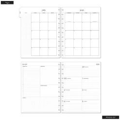 Happy Planner Monthly/Weekly Big Disc-Bound Academic Planner, 8-1/2