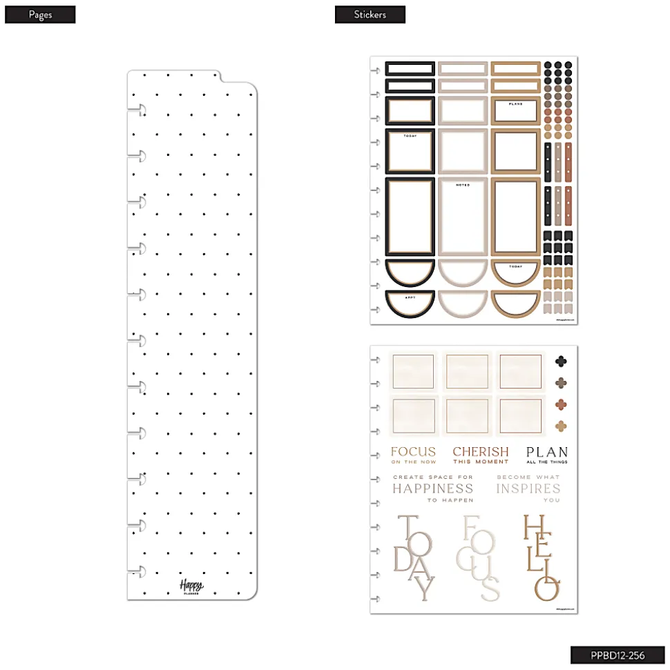 Happy Planner Monthly/Weekly Big Disc-Bound Academic Planner, 8-1/2" x 11", Earth Hues, July 2026 to June 2027, Total Quantity 1