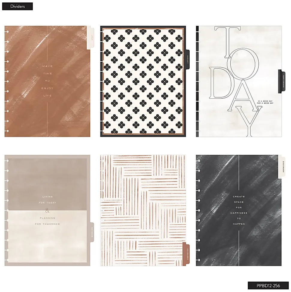 Happy Planner Monthly/Weekly Big Disc-Bound Academic Planner, 8-1/2" x 11", Earth Hues, July 2026 to June 2027, Total Quantity 1