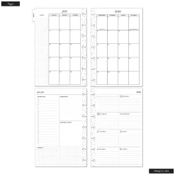 Happy Planner Monthly/Weekly Mini Disc-Bound Academic Planner, 4-5/8