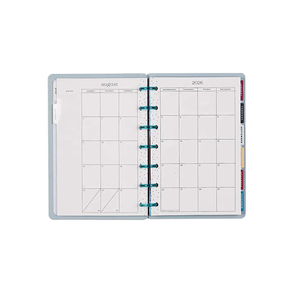 Happy Planner Monthly/Weekly Mini Disc-Bound Academic Planner, 4-5/8" x 7", Abstract Expression, July 2026 to June 2027, Total Quantity 1