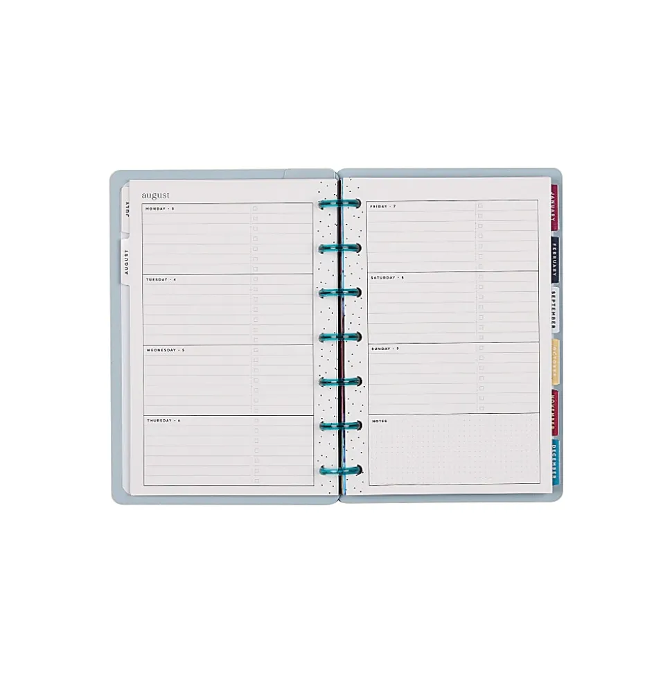 Happy Planner Monthly/Weekly Mini Disc-Bound Academic Planner, 4-5/8" x 7", Abstract Expression, July 2026 to June 2027, Total Quantity 1