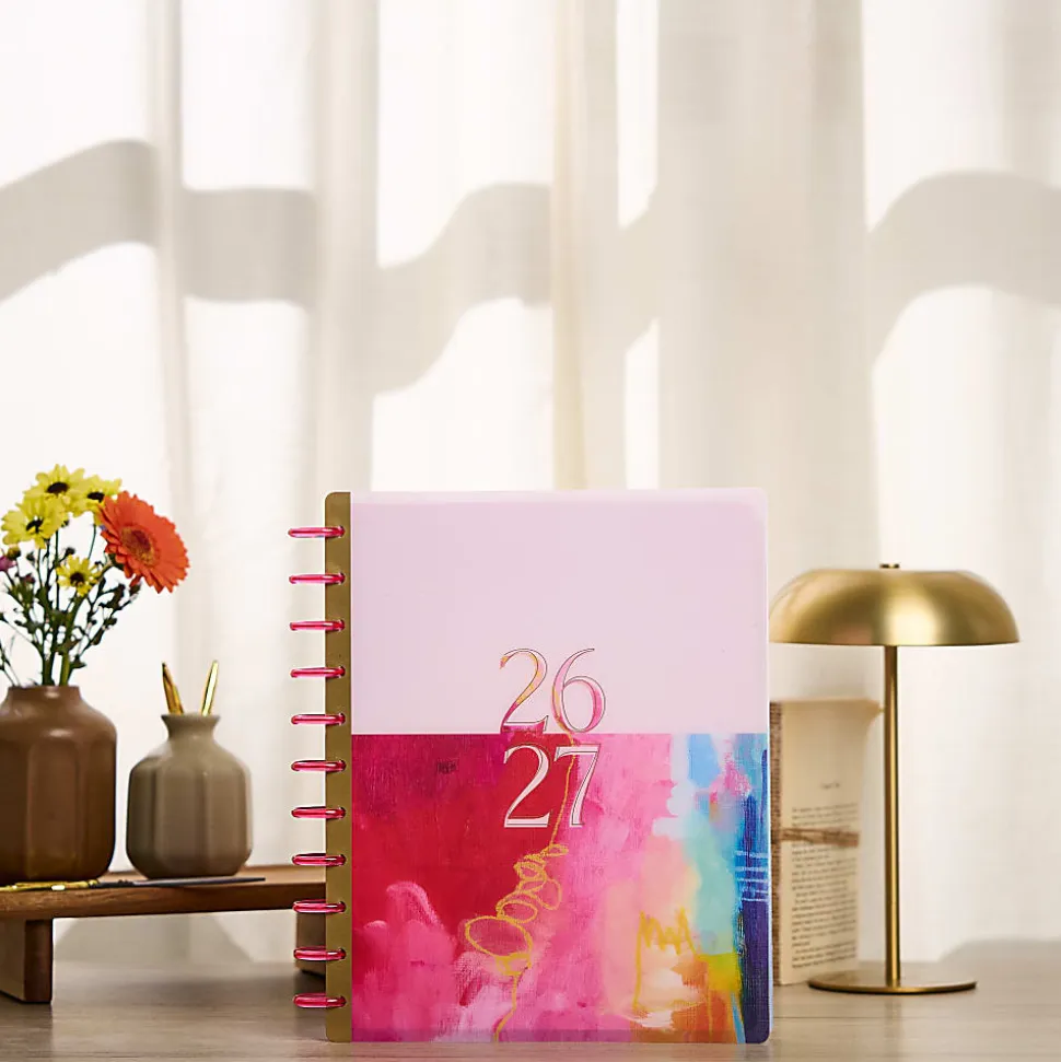 Happy Planner Monthly/Weekly Big Disc-Bound Academic Planner, 8-1/2" x 11", Abstract Expression, July 2026 to June 2027, Total Quantity 1