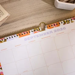 Happy Planner Organized 12-Month Wall Calendar, 14” x 12”, Sunshine Florals, July 2026 To June 2027, CWDS12-002, Total Qty 1