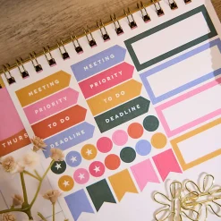 Happy Planner Organized 12-Month Wall Calendar, 14” x 12”, Color Form, July 2026 To June 2027, CWDS12-002, Total Qty 1