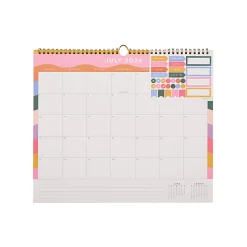 Happy Planner Organized 12-Month Wall Calendar, 14” x 12”, Color Form, July 2026 To June 2027, CWDS12-002, Total Qty 1