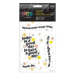 Happy Planner Smiley Face Stickers, 9-1/8