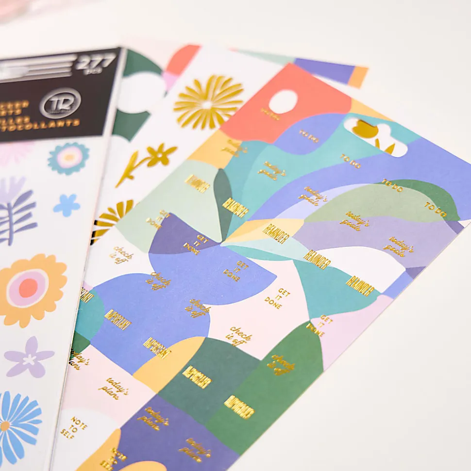 Happy Planner Sticker Sheets, Mod Mosaics, Pack Of 10 Sheets, 277 Total Stickers