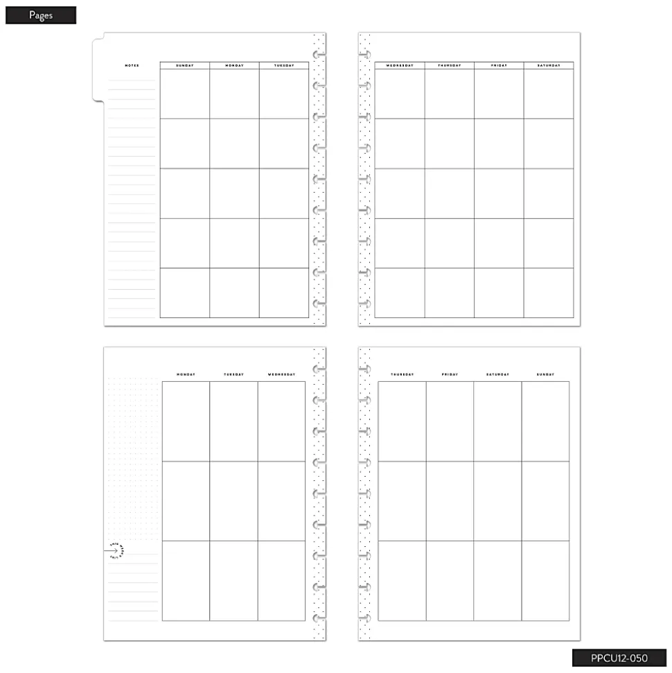 Happy Planner Weekly/Monthly Classic Undated Planner, 7" x 9-1/4", Look To The Stars, PPCU12-050
