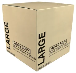 Heavy-Duty Corrugated Moving Box, 20"H x 20"W x 20"D, Kraft