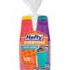 Hefty Everyday 16 oz Disposable Party Cups - 16 fl oz - 100 / Pack - Assorted Bright - Cold Drink, Party