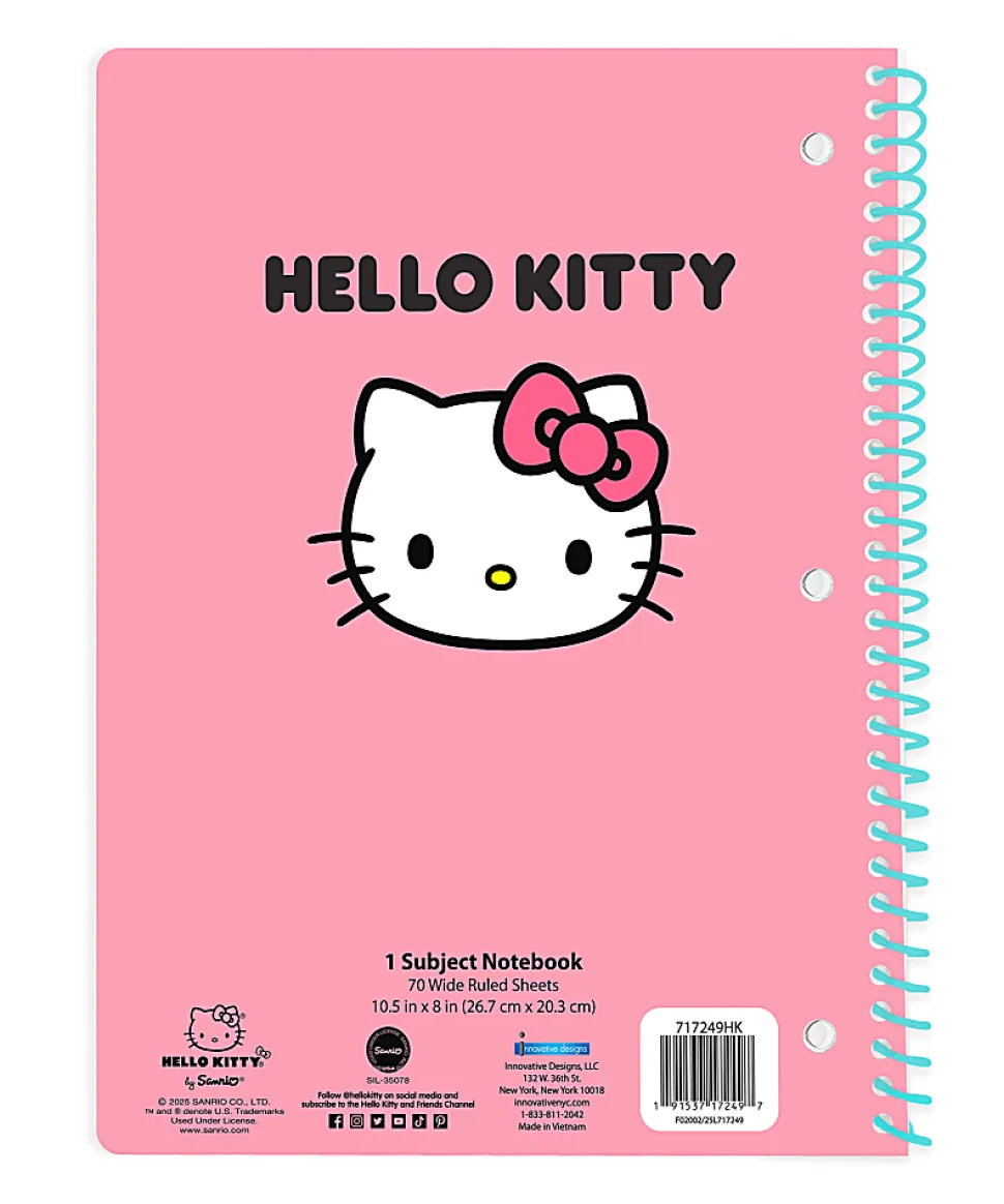 Hello Kitty Single Subject Wide Ruled Notebook, , 8.5 x 11, 70 Sheets