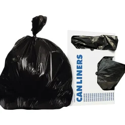 Heritage Bagâ„¢ Linear Low-Density 0.35-mil Can Liners, 24" x 32", Black, 500 Bags Per Case