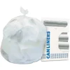 Heritage High-Density Coreless 16 Mic Can Liners, 0.63 mil, 40" x 33", Natural, Pack Of 250 Bags