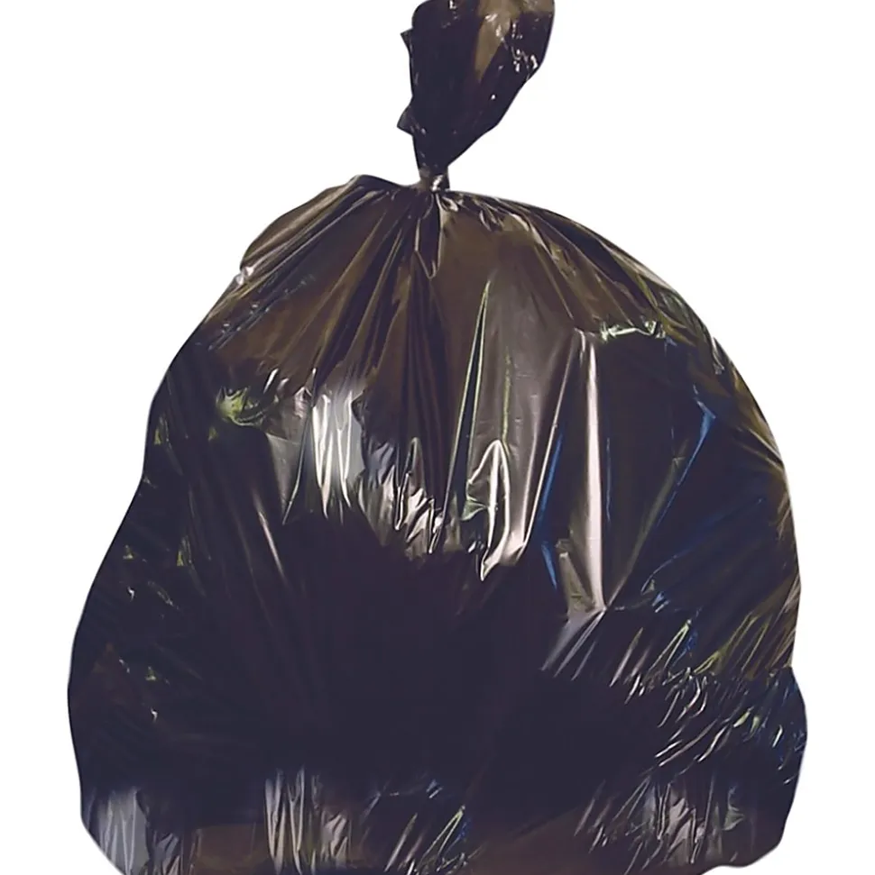Heritage X-Liner Trash Bag - 33 gal - 33" Width x 39" Length x 1.50 mil (38 Micron) Thickness - Black - Resin - 100/Carton - Can, Garbage