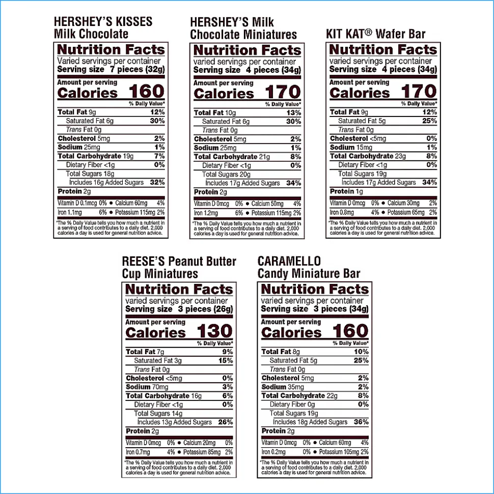 Hershey Assorted Minis Value Pack, 57.18 oz, 210 ct