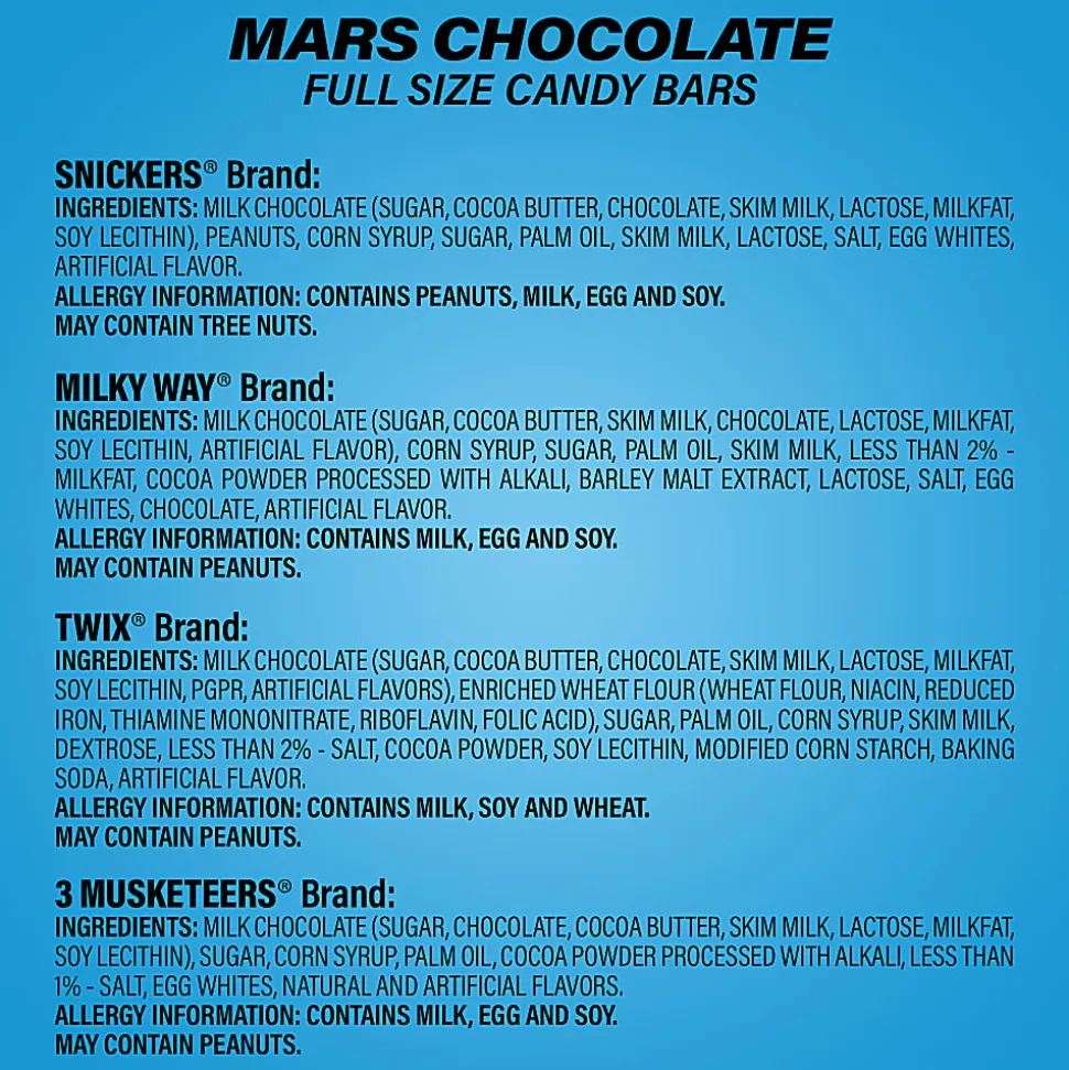 Hershey's® Chocolate Full-Size Variety Pack/Mars Chocolate Full-Size Variety Pack Bundle