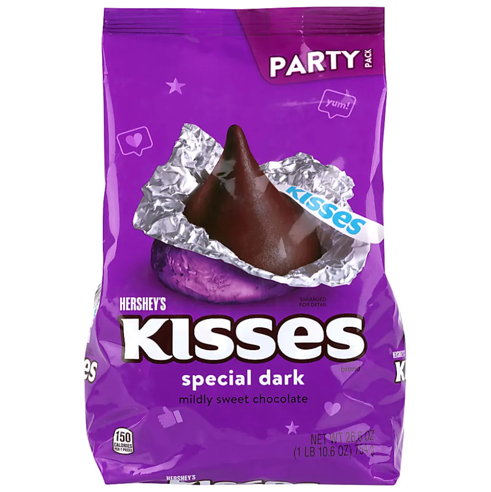 HERSHEY'S KISSES Dark Chocolate Candy, 26.6 oz