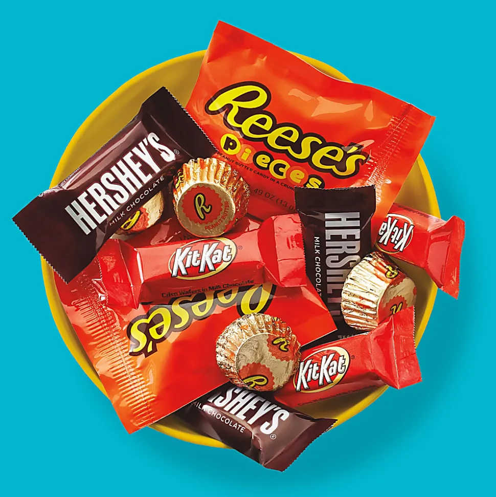 Hershey's, Reese's, Kit Kat Milk Chocolate Candy Mini Assortment, 30.05 Oz, Case Of 2 Packs
