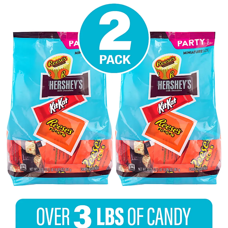 Hershey's, Reese's, Kit Kat Milk Chocolate Candy Mini Assortment, 30.05 Oz, Case Of 2 Packs