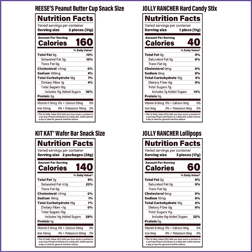 Hershey's Sweets And Chocolate Snack Size Bar Stand-Up Bag, 25.4 Oz, Total Qty 1