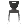 Hierarchy 4-Leg School Stool, 30", Black/Chrome