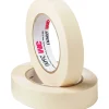 Highland Economy Masking Tape - 60 yd x 1"x 4.4 mil Thickness - 3" Core - Tan - Rubber Backing -  - 260024A