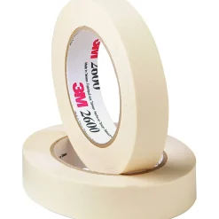 Highland Economy Masking Tape - 60 yd x 1"x 4.4 mil Thickness - 3" Core - Tan - Rubber Backing -  - 260024A