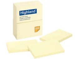 Highland™ Notes, 3 in x 5 in, 12 Pads, 100 Sheets/Pad, Yellow