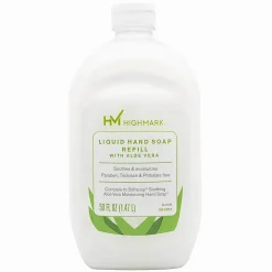 Highmark® Aloe Liquid Hand Soap, Floral Scent, 50 Oz Refill Bottle, White