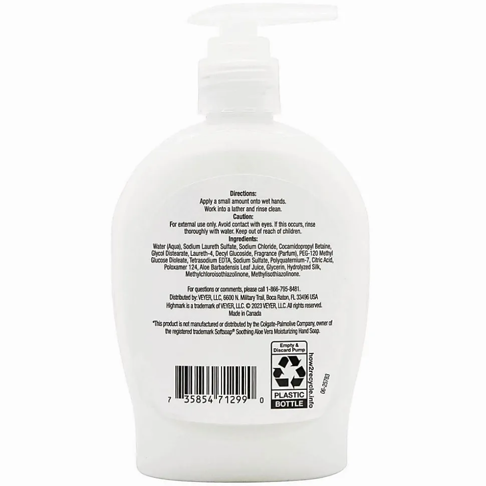 Highmark® Aloe Liquid Hand Soap, Floral Scent, 7.5 Oz, White