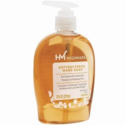 Highmark® Antibacterial Liquid Hand Soap, Clean Scent, 7.5 Oz, Orange, Case Of 6 Bottles