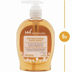 Highmark® Antibacterial Liquid Hand Soap, Clean Scent, 7.5 Oz, Orange, Case Of 6 Bottles