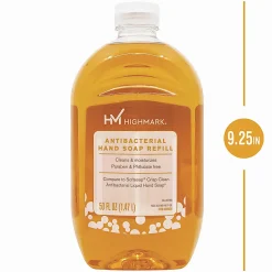 Highmark® Antibacterial Liquid Hand Soap, Clean Scent, 50 Oz Refill Bottle, Orange