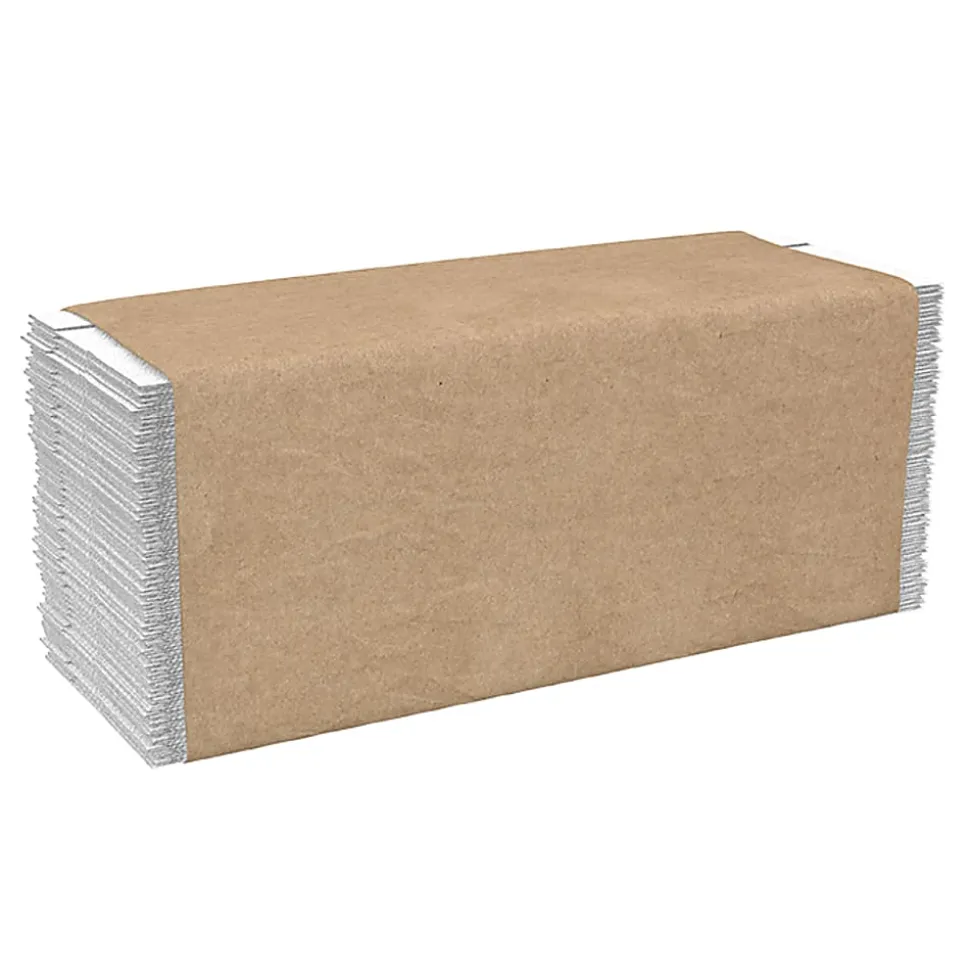 Highmark® C-Fold 1-Ply Paper Towels, 100% Recycled, 198 Sheets Per Pack, Case Of 12 Packs