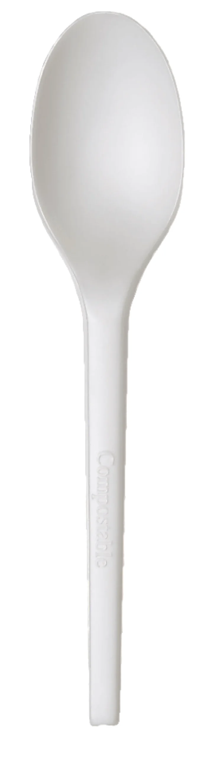 Highmark® ECO Compostable Spoons, 6-1/2", White, Pack Of 50