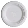 Highmark® ECO Compostable Sugarcane Paper Plates,  6", White, Pack Of 50
